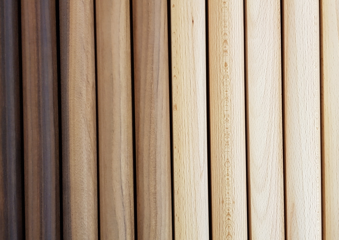 verschiedene Hölzer im Vergleich